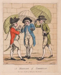 Une réunion de parapluies, publié en 1782