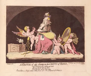 Une vestale de -93, essayant le Cestus de Vénus, publié en 1793