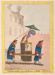 Une belle moderne allant aux salles de Bath, publié en 1796