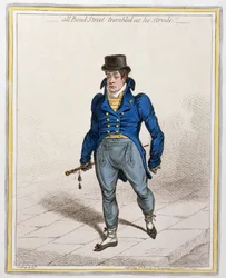 Toute Bond Street tremblait quand il marchait, publié par Hannah Humphrey, 1802