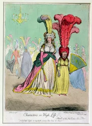 Personnages de la haute société, publié par Hannah Humphrey en 1795
