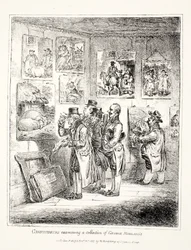 Connaisseurs examinant une collection de George Morland, 1807