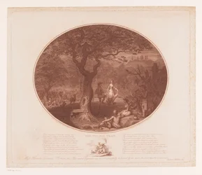 Homme et femme dansant sous un arbre