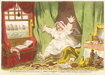 Didon en désespoir, publié par Hannah Humphrey, 1801
