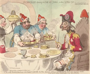 Dumouriez dînant en grand apparat à St. James le 15 mai 1793