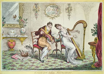 Harmonie avant le mariage, 1805 (gravure en couleur)