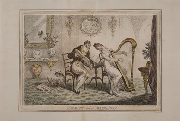 Harmonie avant le Mariage, publié par Hannah Humphrey, 1805