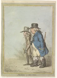 Caricature de Guillaume V, 1797 (Pylades & Orestes)
