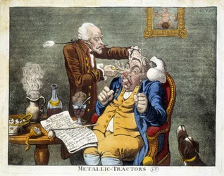 Homme se faisant enlever les boutons du visage