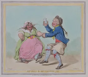Mon Poll et Mon Partenaire Joe, gravé par T. Adams, pub. par Hannah Humphrey, 1796