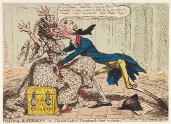 Ravissement politique, ou la vieille dame de Threadneedle Street en danger!, 1797