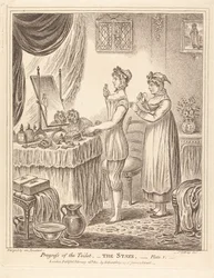 Progrès de la toilette - Le corset, planche I