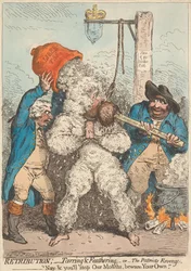 Rétribution - goudron et plumes - ou - La revanche des patriotes - « Non, vous nous fermerez la bouche, prenez garde à la vôtre »