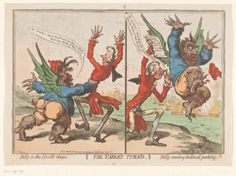 Caricature de William Pitt et Charles Fox, 1797