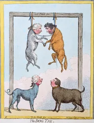 La Taxe sur les Chiens, publiée par Hannah Humphrey en 1796