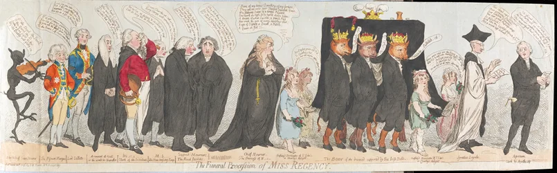 Le cortège funèbre de Miss Regency