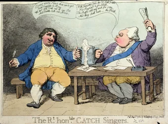 Les chanteurs de Catch, publié par William Humphrey en 1783