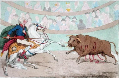 La corrida royale, publiée par Hannah Humphrey en 1795