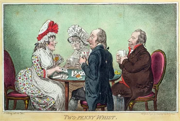 Deux-Penny Whist, publié par Hannah Humphrey en 1796