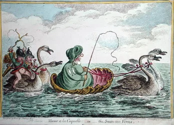 Vénus à la Coquelle, ou La Vénus du Lac des Cygnes, publié par Hannah Humphrey en 1809