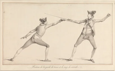 Position de la Garde de Tierce et le Coup de Seconde