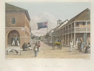 Vue de Harbour Street, Kingston (regardant vers l