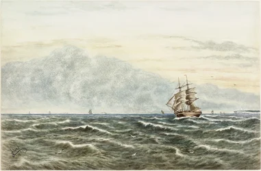 Scène de navigation au large de Tynemouth