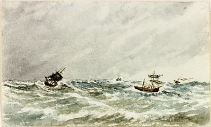 Tempête en mer au large du Tyne