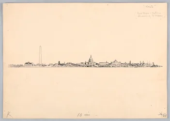 Skyline de Washington, conception pour le dîner du Washington Board of Trade, 13 mai 1908