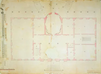 Plan de la Maison du Président, Washington, 1792