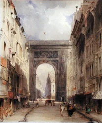 Rue Vivienne et Porte St. Denis, Paris, vers 1830
