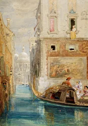 La Gondole, Venise, avec Santa Maria della Salute au loin
