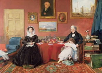 La famille Langford dans leur salon, 1841