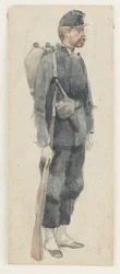 Un soldat portant un fusil