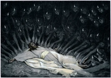 Anges servant Jésus après le départ du Diable, 1897