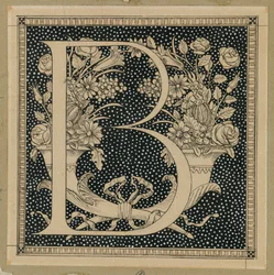 Lettre capitale B, illustration de La Vie de Notre Seigneur Jésus-Christ