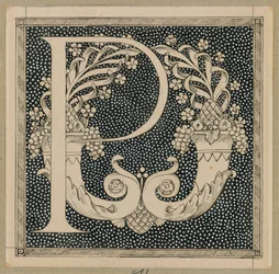 Lettre capitale P, illustration de La Vie de Notre Seigneur Jésus-Christ