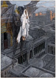 Le Christ porté sur un pinacle du temple, illustration pour La vie du Christ