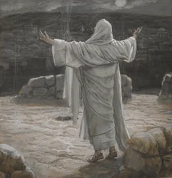 Le Christ se retire sur la montagne la nuit, illustration de La Vie de Notre Seigneur Jésus-Christ, 1886-94