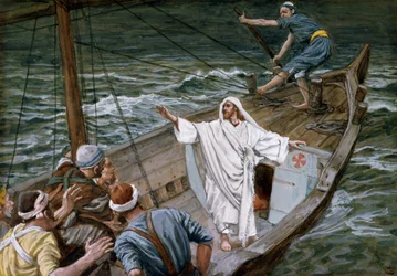 Christ calmant la tempête, illustration pour La vie du Christ