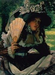 Fille avec un éventail, vers 1870-71