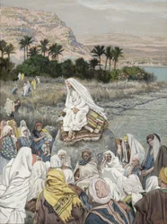 Jésus prêchant au bord de la mer, illustration pour La Vie du Christ, c.1886-96