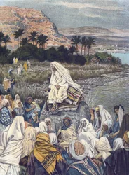 Jésus enseigne sur le rivage - La vie de notre Seigneur Jésus-Christ, par Jacques Joseph (James) Tissot (1836-1902)