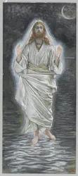 Jésus marche sur la mer, illustration de La vie de notre Seigneur Jésus-Christ