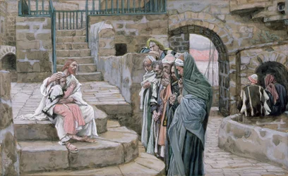 Jésus et le petit enfant, illustration pour La vie du Christ