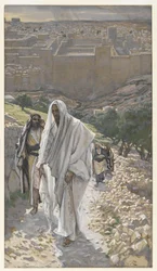 Jésus va le soir à Béthanie, illustration de La Vie de Notre Seigneur Jésus-Christ, 1886-94