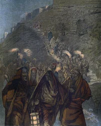 Judas et avec lui une grande multitude - de « La vie de notre Seigneur Jésus-Christ » - 1899 par James Tissot