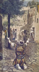 La guérison des lépreux à Capharnaüm - La guérison des lépreux à Capharnaüm - de "La Vie de Notre Seigneur Jésus-Christ" - 1899 par James Tissot - La vie de notre seigneur Jésus-Christ, par Jacques Joseph (Jacques Joseph) Tissot dit James Tissot (1836-1902