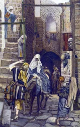 Saint Joseph cherche un logement à Bethléem - La vie de notre Seigneur Jésus-Christ, par Jacques Joseph (James) Tissot (1836-1902)