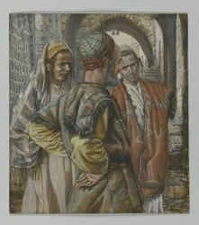 Simon de Cyrène et Ses Deux Fils Alexandre et Rufus, illustration de La Vie de Notre Seigneur Jésus-Christ, 1886-94